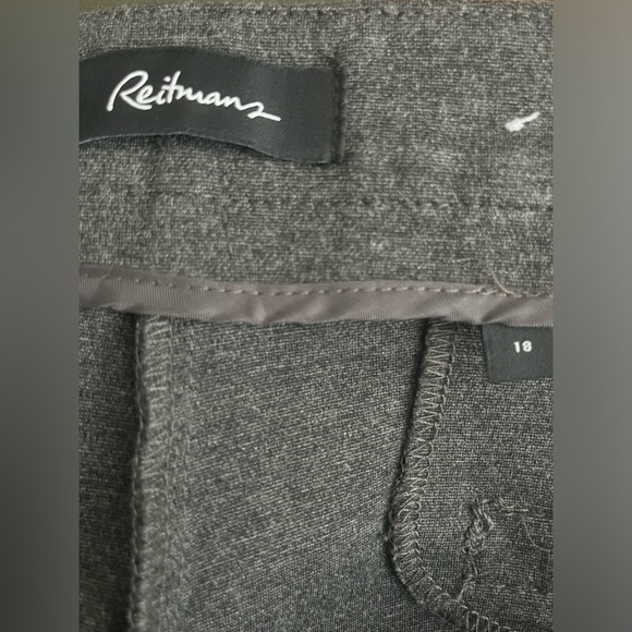 Reitmans Slim Leg Stretch Trousers – Size 18 – Charcoal grey green - Picture 5 of 5